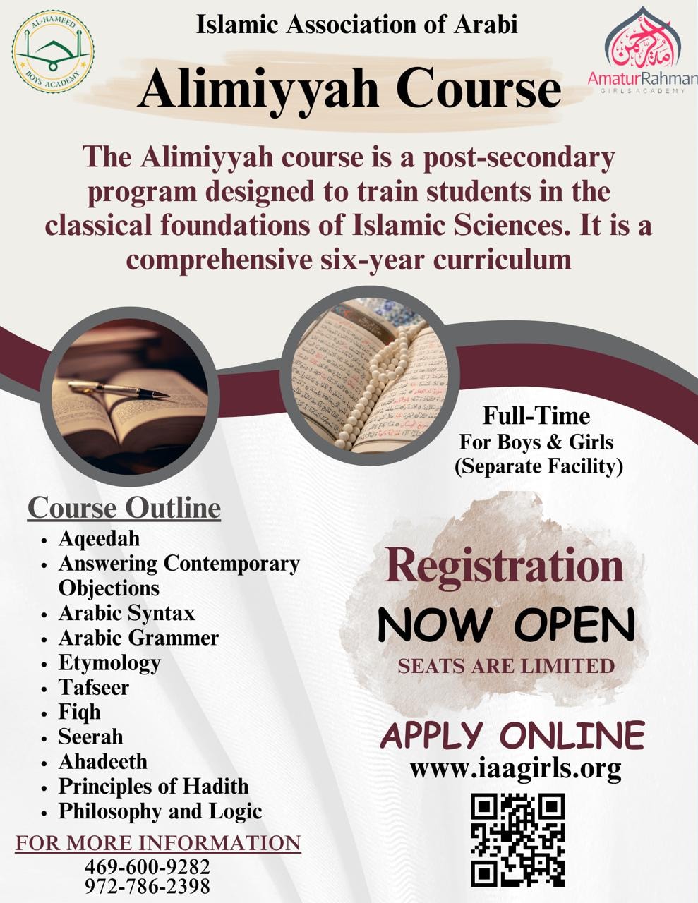 Alimiyyah Course flyer